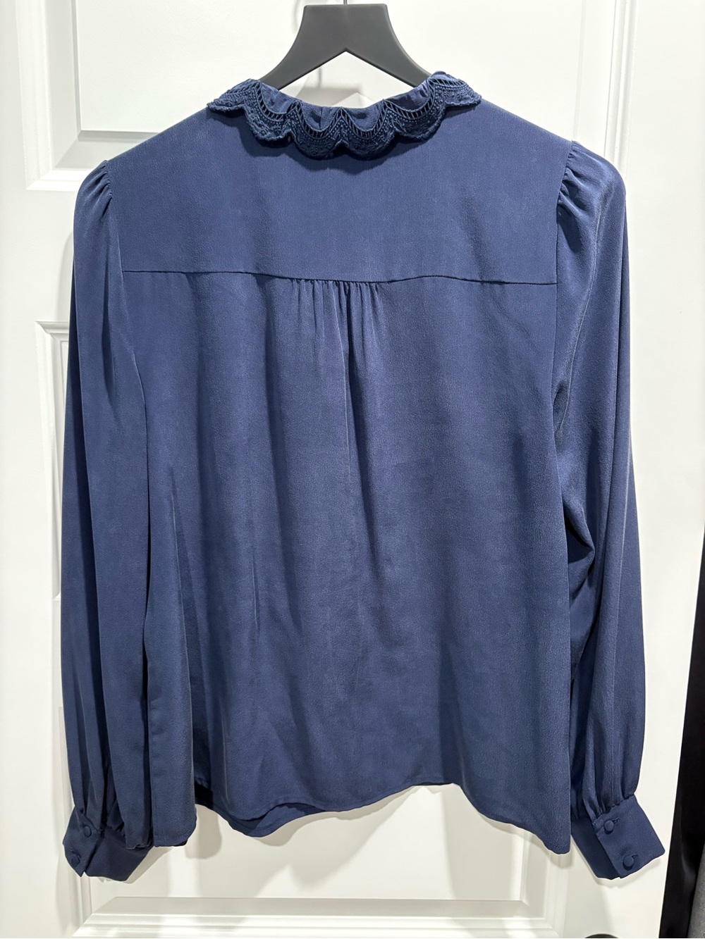 Sezane Chlo Buttondown Navy SZ 40 NWOT - Picture 6 of 9
